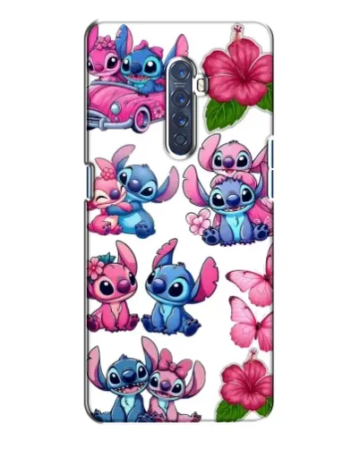 Чехол для OPPO Reno 2 с картинкой «Стикеры Stitch и Angel»