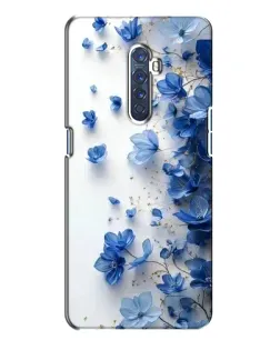 Чохол для OPPO Reno 2 з картинкою «Блакитний квітковий каскад»