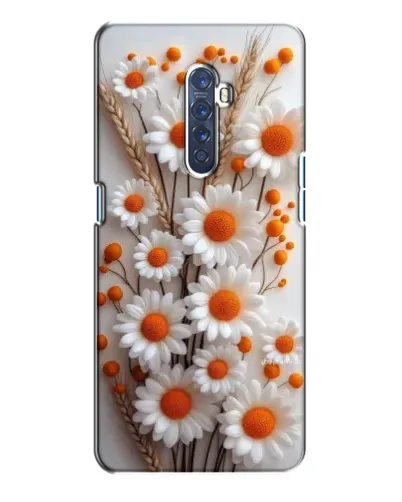 Чехол для OPPO Reno 2 с картинкой «Белые сухоцветы»
