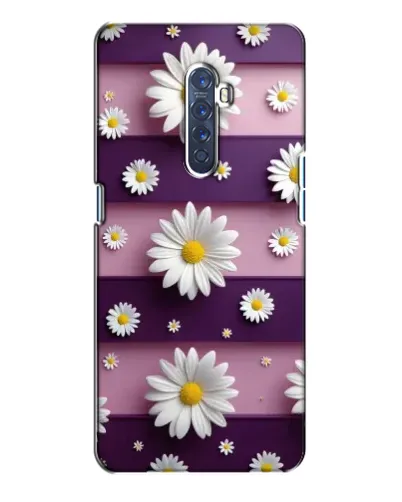 Чехол для OPPO Reno 2 с картинкой «Ромашки на фиолетовом»