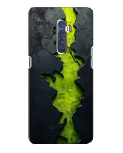 Чохол для OPPO Reno 2 з картинкою «Салатовий розлом скелі»
