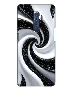 Чохол для OPPO Reno 2 з картинкою «Чорно-біла спіраль»