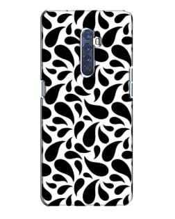 Чехол для OPPO Reno 2 с картинкой «Контрастные черные капли»