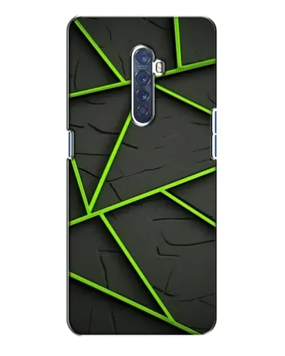 Чехол для OPPO Reno 2 с картинкой «Зеленые геометрические линии» Чехол для OPPO Reno 2 с картинкой «Зеленые геометрические линии»