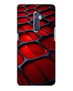 Чехол для OPPO Reno 2 с картинкой «Красная глянцевая сетка»
