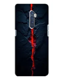 Чехол для OPPO Reno 2 с картинкой «Kрасная лавовая трещина»