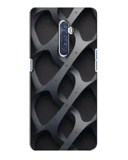 Чехол для OPPO Reno 2 с картинкой «Объемное серое плетение»