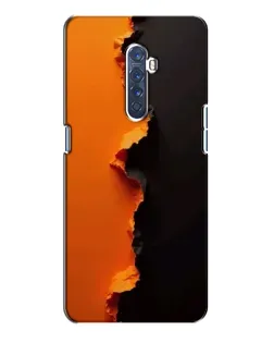 Чехол для OPPO Reno 2 с картинкой «Оранжевый разлом»