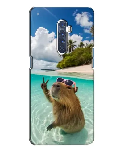Чохол для OPPO Reno 2 з картинкою «Капібара на морі»