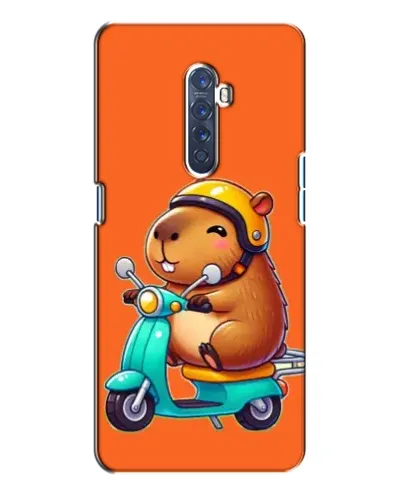 Чохол для OPPO Reno 2 з картинкою «Капібара на скутері»