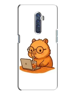 Чохол для OPPO Reno 2 з картинкою «Капібара з ноутбуком»
