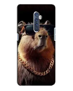 Чохол для OPPO Reno 2 з картинкою «Капібара золотий ланцюг»