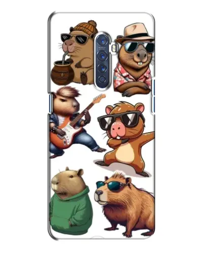 Чохол для OPPO Reno 2 з картинкою «Круті капібари музиканти»