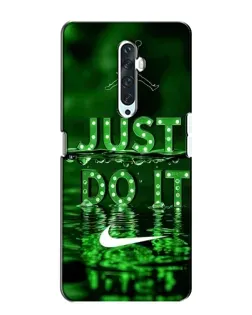 Чехол для OPPO Reno 2Z с картинкой «Зеленый неоновый Nike»