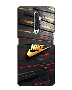 Чехол для OPPO Reno 2Z с картинкой «Золотой Nike на металле»