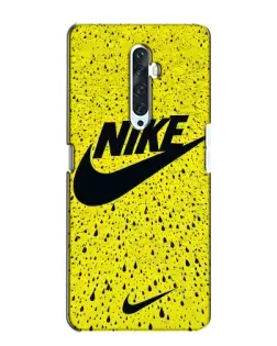 Чехол для OPPO Reno 2Z с картинкой «Желтый текстурный Nike»