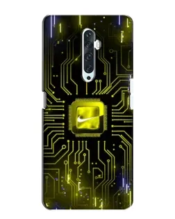 Чехол для OPPO Reno 2Z с картинкой «Nike — золотая искра»