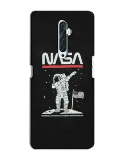 Чехол для OPPO Reno 2Z с картинкой «NASA — шагаем по Луне»