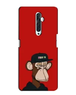 Чехол для OPPO Reno 2Z с картинкой «Bored Ape — красный фон»