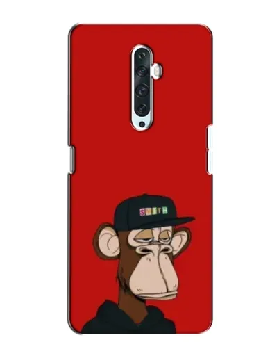 Чехол для OPPO Reno 2Z с картинкой «Bored Ape — красный фон»