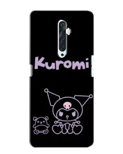 Чехол для OPPO Reno 2Z с картинкой «Kuromi — черный минимализм»