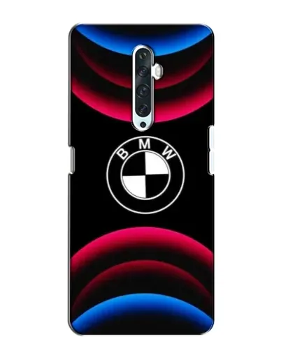 Чехол для OPPO Reno 2Z с картинкой «Логотип BMW и неоновые дуги»