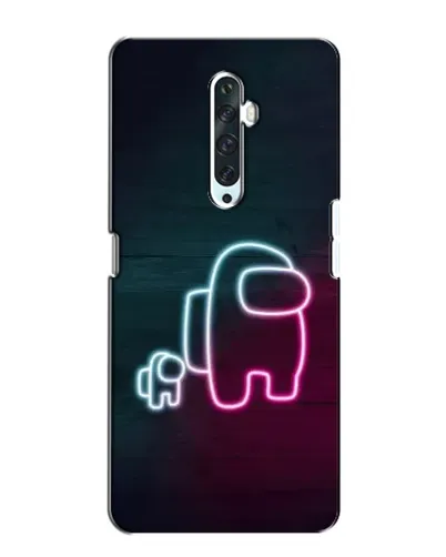 Чехол для OPPO Reno 2Z с картинкой «Among Us неон-арт»