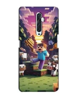 Чехол для OPPO Reno 2Z с картинкой «Стив на ферме»