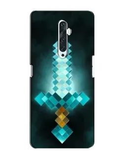 Чехол для OPPO Reno 2Z с картинкой «Алмазный меч неон»