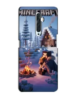 Чехол для OPPO Reno 2Z с картинкой «Зимний Minecraft»