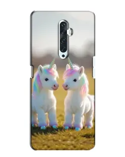 Чехол для OPPO Reno 2Z с картинкой «Пара единорогов»