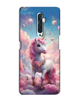 Чехол для OPPO Reno 2Z с картинкой «Единорог среди облаков»