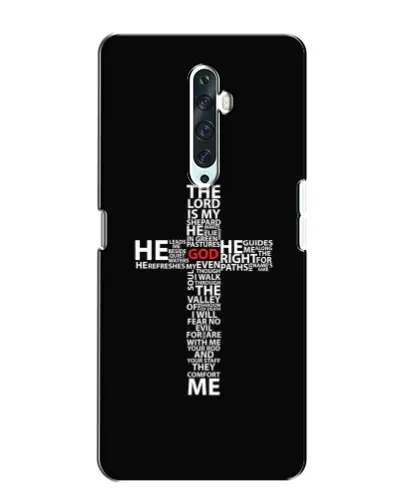 Чехол для OPPO Reno 2Z с картинкой «Текстовый крест» Чехол для OPPO Reno 2Z с картинкой «Текстовый крест»