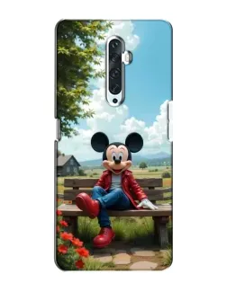 Чехол для OPPO Reno 2Z с картинкой «Микки на скамейке»