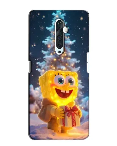 Чехол для OPPO Reno 2Z с картинкой «Рождественский Спанч Боб»