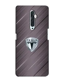 Чехол для OPPO Reno 2Z с картинкой «Металлическая текстура Tesla»