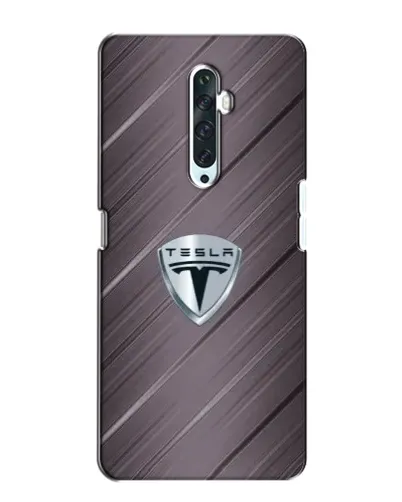 Чехол для OPPO Reno 2Z с картинкой «Металлическая текстура Tesla»