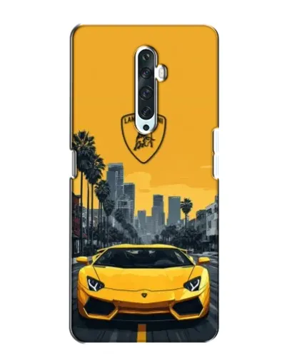 Чехол для OPPO Reno 2Z с картинкой «Желтый Lamborghini город» Чехол для OPPO Reno 2Z с картинкой «Желтый Lamborghini город»