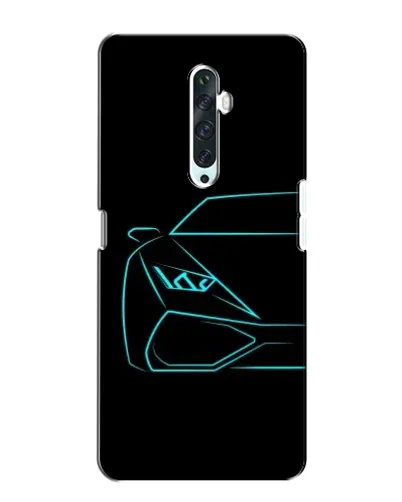 Чехол для OPPO Reno 2Z с картинкой «Голубой силуэт Lamborghini» Чехол для OPPO Reno 2Z с картинкой «Голубой силуэт Lamborghini»