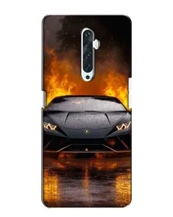 Чехол для OPPO Reno 2Z с картинкой «Lamborghini в огне»