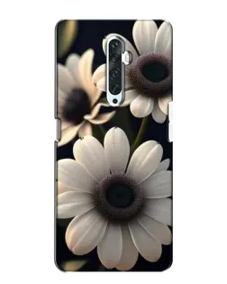 Чехол для OPPO Reno 2Z с картинкой «Белые маргаритки макро»