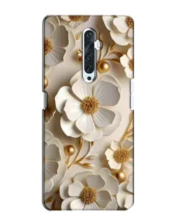 Чехол для OPPO Reno 2Z с картинкой «Белие бумажние  цвети»