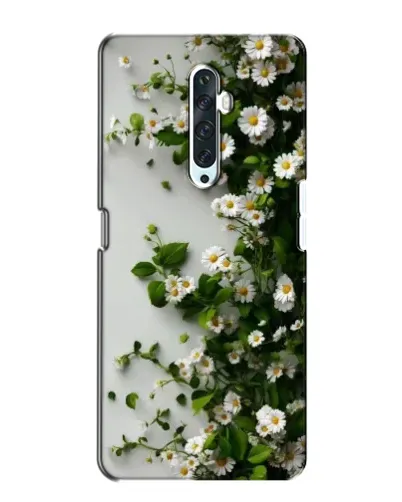 Чехол для OPPO Reno 2Z с картинкой «Ветка мелких белых цветов»