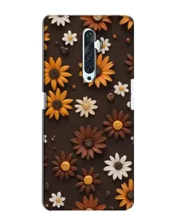 Чехол для OPPO Reno 2Z с картинкой «Узор из маленьких подсолнухов»