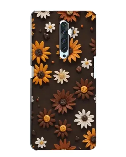 Чехол для OPPO Reno 2Z с картинкой «Узор из маленьких подсолнухов»