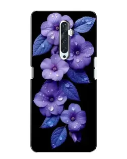 Чехол для OPPO Reno 2Z с картинкой «Фиолетовые цветы с росою»