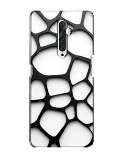 Чехол для OPPO Reno 2Z с картинкой «Белая объемная сетка»