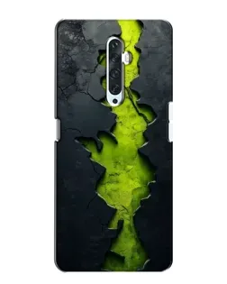 Чехол для OPPO Reno 2Z с картинкой «Салатовый разлом скалы»
