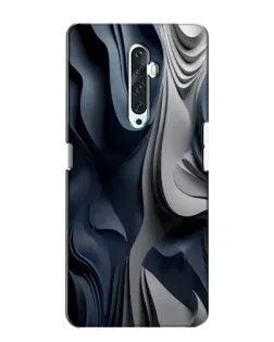 Чехол для OPPO Reno 2Z с картинкой «Объемные синие складки»