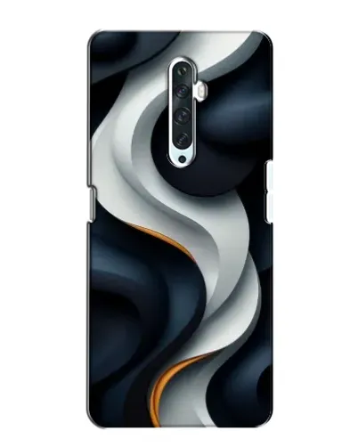 Чехол для OPPO Reno 2Z с картинкой «Объемные черно-белые ленты» Чехол для OPPO Reno 2Z с картинкой «Объемные черно-белые ленты»